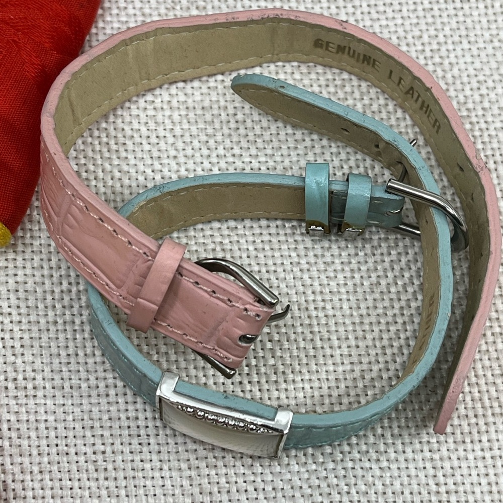 Vintage QVC Leather Wristbands with Sparkling CZ Accents (Set of 2) - Picture 5 of 12